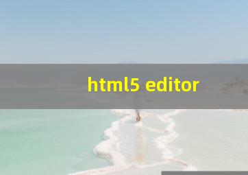 html5 editor